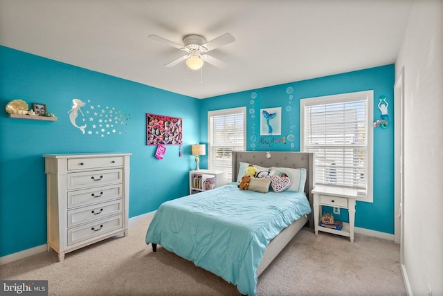 11405 Owls Nest Ct, Spotsylvania, VA 22551 - bedroom featuring carpet, baseboards, and a ceiling fan