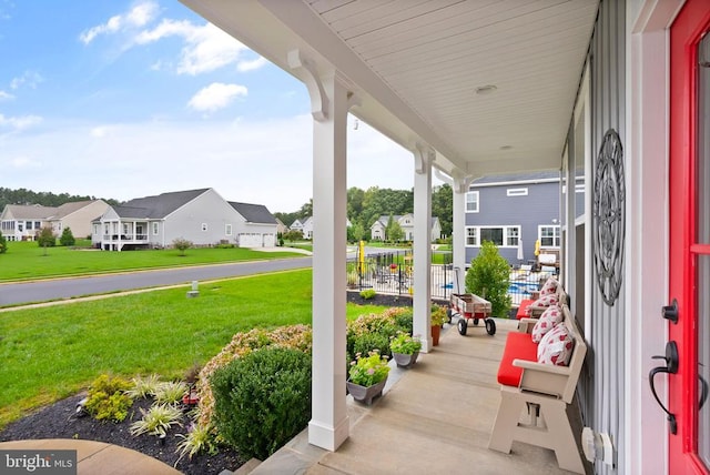 11405 Owls Nest Ct, Spotsylvania, VA 22551 - view of patio with covered porch and a residential view