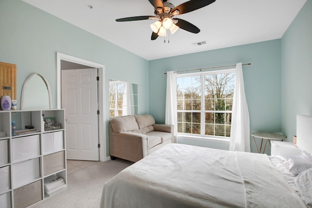 4551 Strutfield Ln Unit 4337, Alexandria, VA 22311 - bedroom featuring ceiling fan, visible vents, and carpet