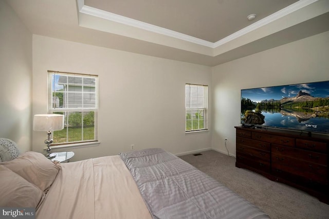 9323 Wood Creek Cir, Fredericksburg, VA 22407 - bedroom with carpet floors, crown molding, and baseboards