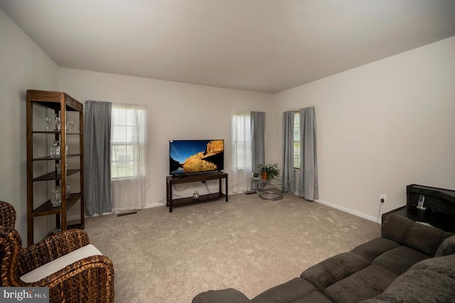 9323 Wood Creek Cir, Fredericksburg, VA 22407 - living area featuring carpet floors and baseboards