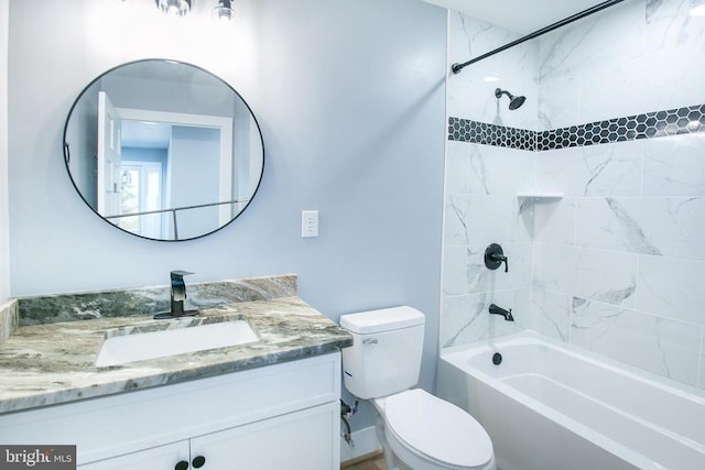 19196 Ferguson Ln, Jeffersonton, VA 22724 - full bathroom with toilet, vanity, and bathtub / shower combination