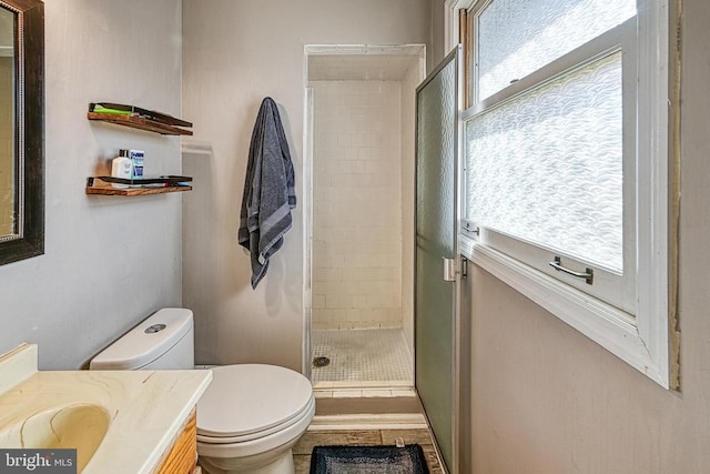 119 Birchside Cir, Locust Grove, VA 22508 - bathroom featuring a shower stall, vanity, and toilet