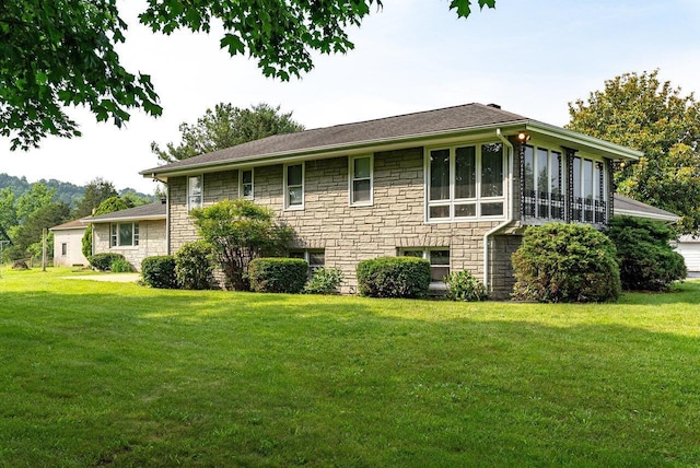 4490 N Valley Pike, Rockingham, VA 22802 - view of front of property with stone siding and a front yard