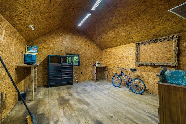 3914 Ida Rd, Luray, VA 22835 - miscellaneous room featuring hardwood / wood-style flooring and lofted ceiling