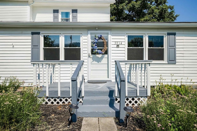 3914 Ida Rd, Luray, VA 22835 - entrance to property featuring a wooden deck