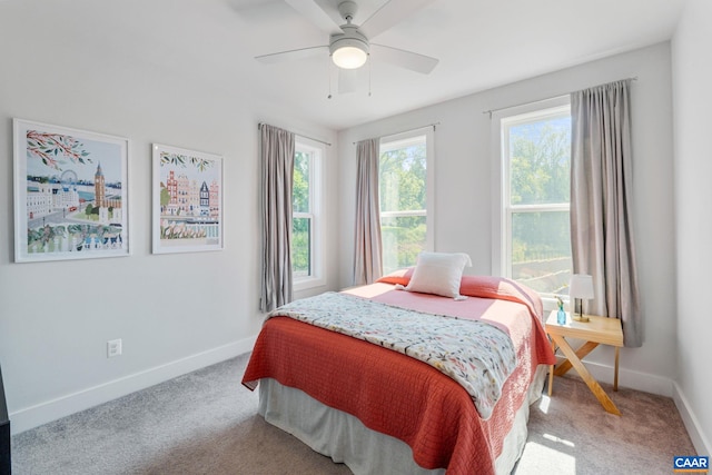 802 Wesley Ln Unit B, Charlottesville, VA 22911 - bedroom featuring light carpet and a ceiling fan
