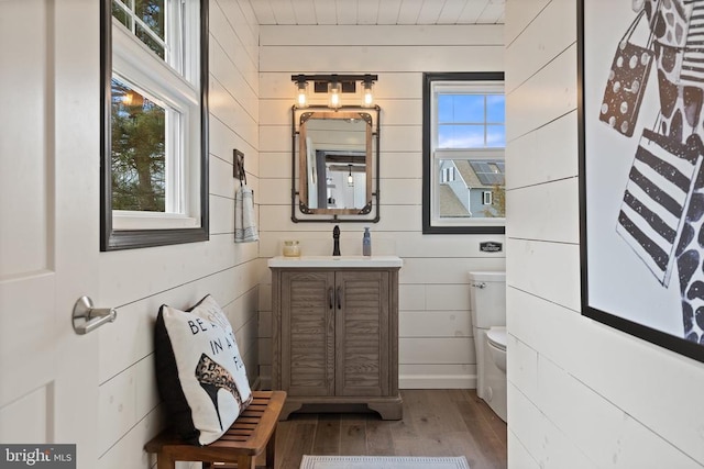 26438 Pennfields Dr, Orange, VA 22960 - half bath featuring vanity, toilet, and wood finished floors