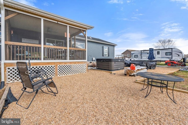 26438 Pennfields Dr, Orange, VA 22960 - exterior space featuring a sunroom and a hot tub