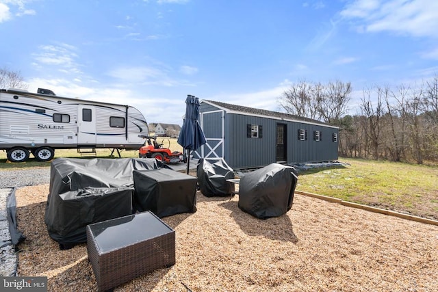 26438 Pennfields Dr, Orange, VA 22960 - exterior space with a yard and an outbuilding