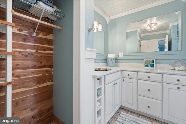 26438 Pennfields Dr, Orange, VA 22960 - bathroom featuring ornamental molding and vanity
