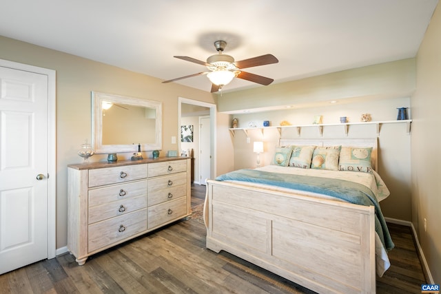 353 Bayberry Way, Charlottesville, VA 22911 - bedroom featuring dark wood-type flooring and ceiling fan
