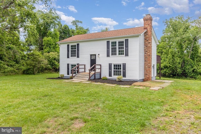 8452 Turnbull Rd, Warrenton, VA 20186 - split foyer home with a chimney and a front yard