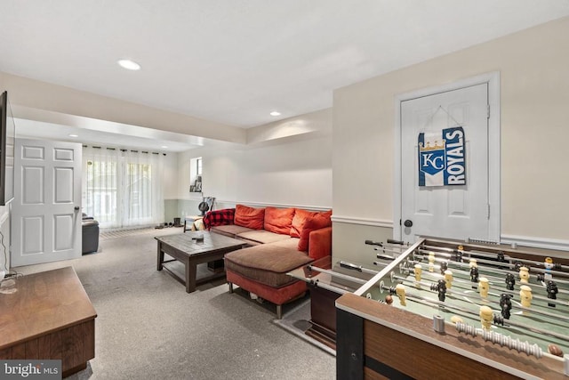 372 Daniels Rd, Barboursville, VA 22923 - rec room with carpet floors and recessed lighting