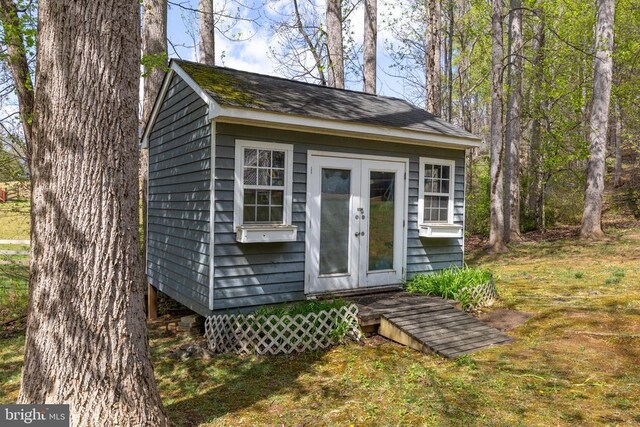 372 Daniels Rd, Barboursville, VA 22923 - view of outbuilding with an outdoor structure and french doors