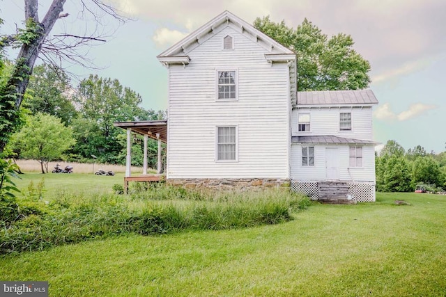 43 Briar Patch Ln, Boston, VA 22713 - back of house with a yard and metal roof