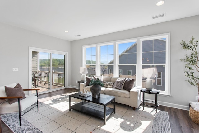 2779 Rutlege Rd Unit 194, Rockingham, VA 22801 - living area featuring wood finished floors and recessed lighting