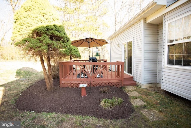 view of wooden deck