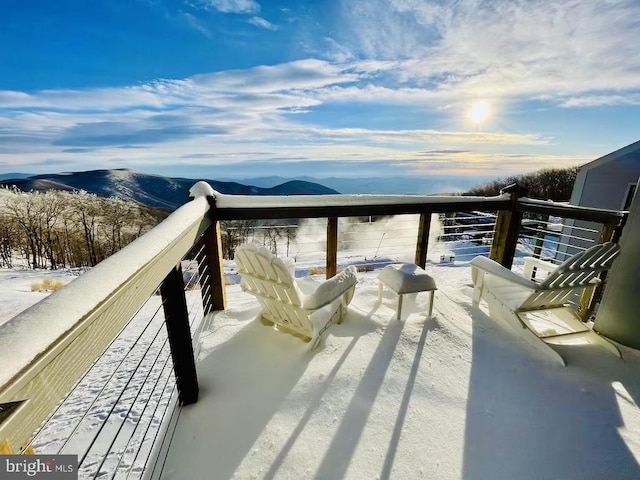 1421 Highlands, Roseland, VA 22967 - snow covered back of property with a mountain view