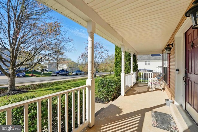641 Keswick Dr, Culpeper, VA 22701 - covered porch featuring a residential view