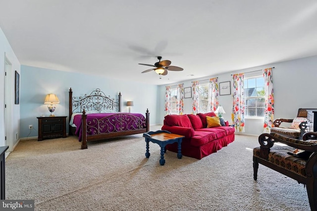 641 Keswick Dr, Culpeper, VA 22701 - carpeted bedroom with a ceiling fan and baseboards