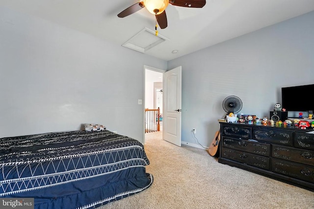 641 Keswick Dr, Culpeper, VA 22701 - carpeted bedroom featuring attic access and ceiling fan