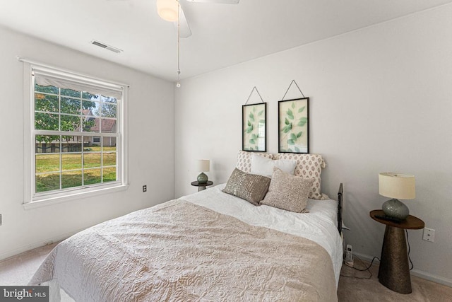10630 Bent Tree Dr, Fredericksburg, VA 22407 - carpeted bedroom featuring baseboards, a ceiling fan, and visible vents