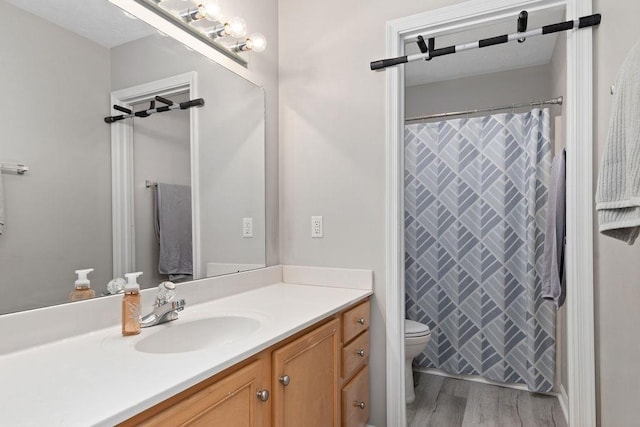30 Beatrice Ct, Fishersville, VA 22939 - bathroom featuring vanity, wood finished floors, and a shower with shower curtain