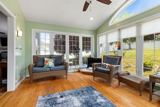 30 Beatrice Ct, Fishersville, VA 22939 - sunroom / solarium featuring wood finished floors, lofted ceiling, plenty of natural light, recessed lighting, and french doors