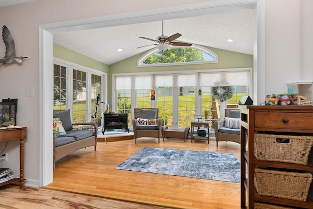 30 Beatrice Ct, Fishersville, VA 22939 - sunroom featuring lofted ceiling, wood finished floors, and a deck