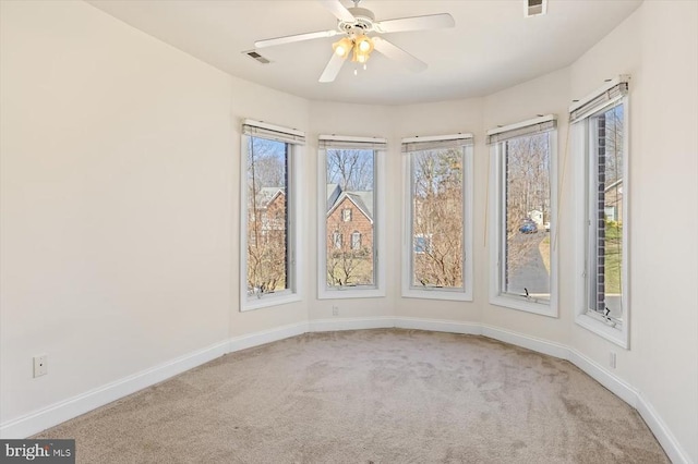 3714 Fairways Ct, Fredericksburg, VA 22408 - carpeted empty room featuring baseboards and ceiling fan