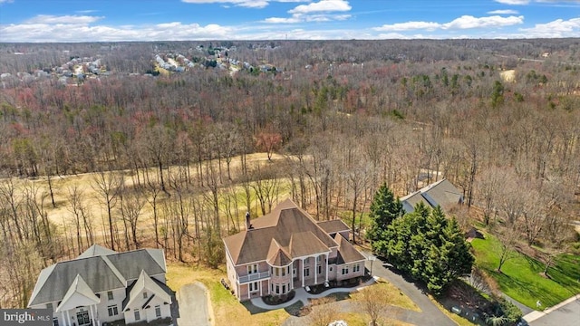 3714 Fairways Ct, Fredericksburg, VA 22408 - aerial view of property and surrounding area with a heavily wooded area