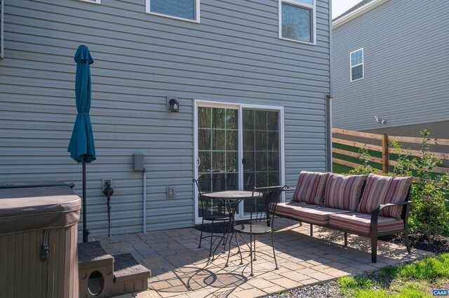 view of patio with fence