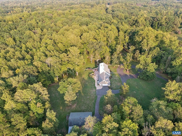 6904 James Madison Hwy, Fork Union, VA 23055 - bird's eye view featuring a forest view