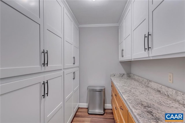6904 James Madison Hwy, Fork Union, VA 23055 - interior space featuring ornamental molding, baseboards, and wood finished floors