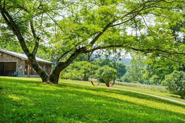 554 Harris Cove Ln, Elkton, VA 22827 - view of green lawn featuring an outbuilding and an outdoor structure