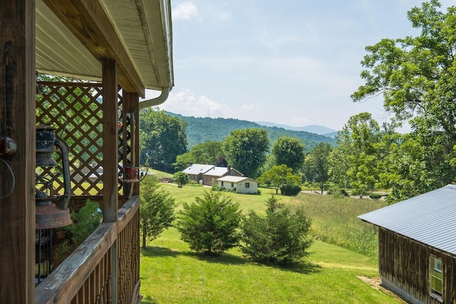 554 Harris Cove Ln, Elkton, VA 22827 - view of green lawn featuring a mountain view