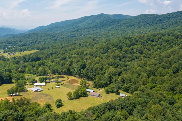 554 Harris Cove Ln, Elkton, VA 22827 - bird's eye view of a heavily wooded area and mountains