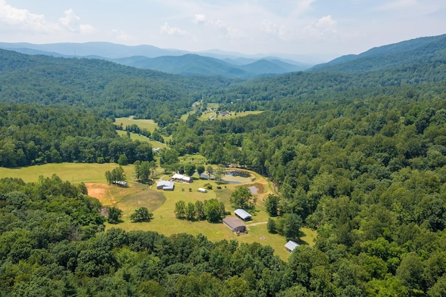 554 Harris Cove Ln, Elkton, VA 22827 - drone / aerial view of a forest and mountains