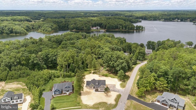 195 Promise Ln, Bumpass, VA 23024 - drone / aerial view of a forest and a nearby body of water