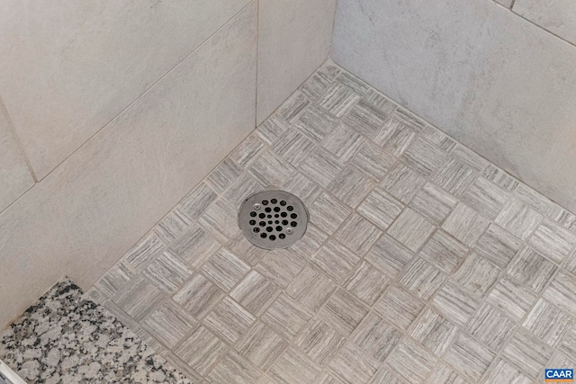 room details with tiled shower