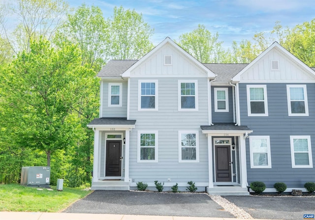 132 Longwood Dr, Charlottesville, VA 22903 - view of front of home with board and batten siding and roof with shingles