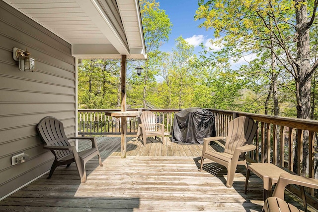 392 Passage Ln, Mcgaheysville, VA 22840 - wooden terrace featuring view of scattered trees