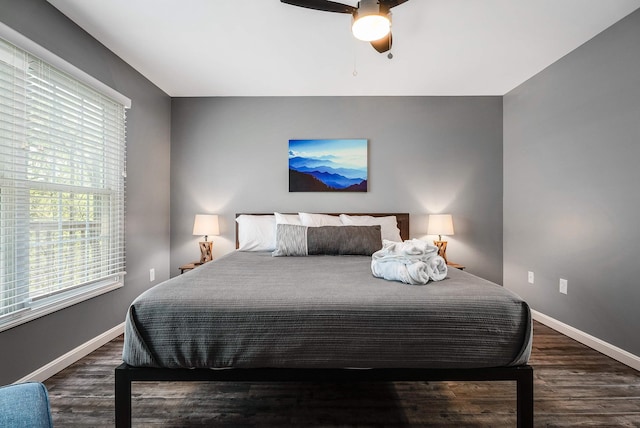 392 Passage Ln, Mcgaheysville, VA 22840 - bedroom featuring wood finished floors, baseboards, and ceiling fan