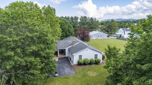 view from above of property