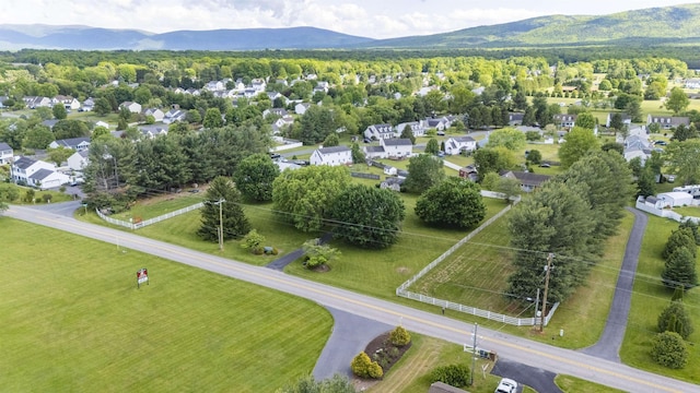 bird's eye view of a mountain backdrop