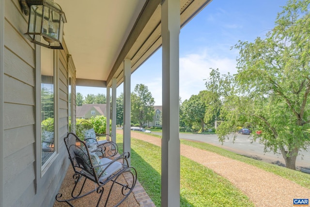 4870 Mechums River Rd, Charlottesville, VA 22901 - covered porch with a lawn