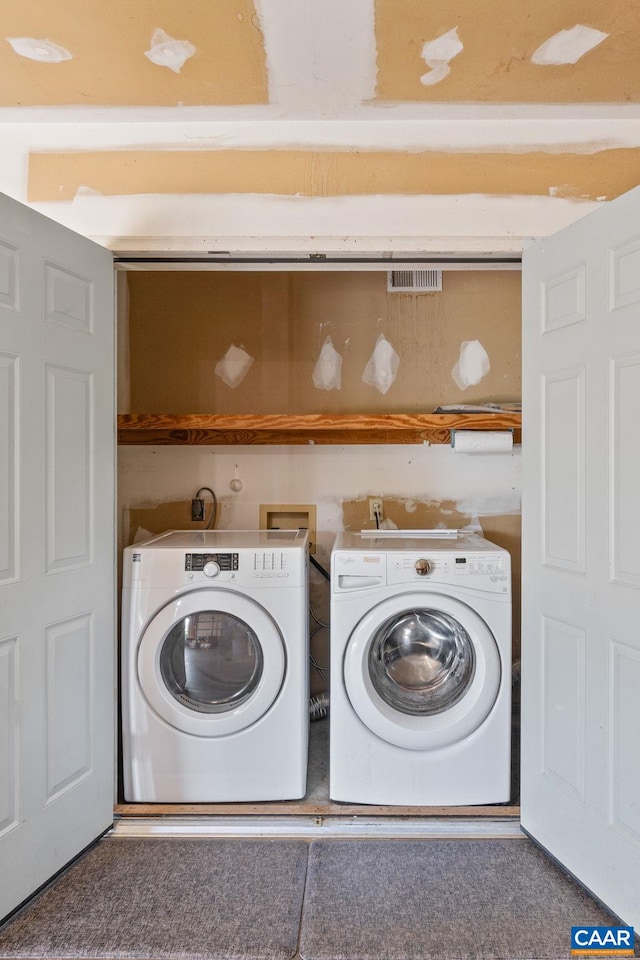 4870 Mechums River Rd, Charlottesville, VA 22901 - laundry area featuring washer and dryer