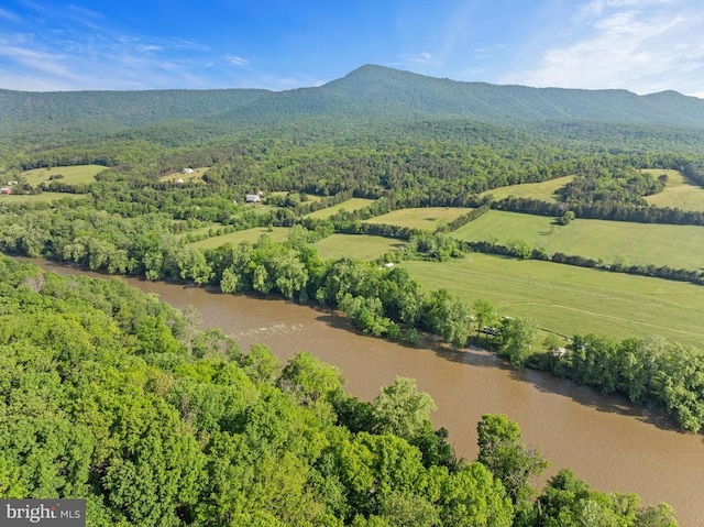 935 River Lodge Rd, Luray, VA 22835 - aerial view of property's location with a mountainous background and a forest