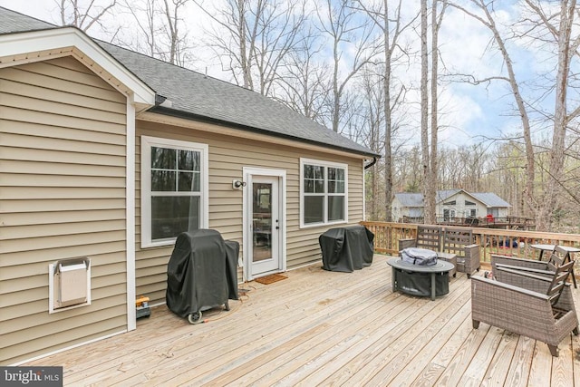 5223 Wyndemere Cir, Mineral, VA 23117 - wooden deck with a grill